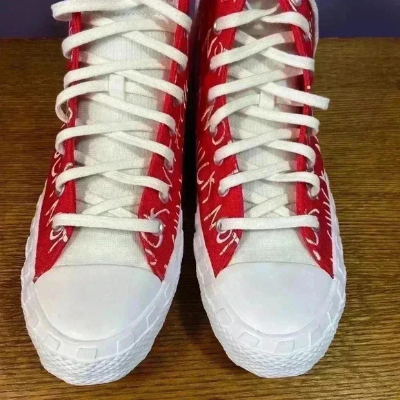 Converse Men UNT1TL3D High Top Sneaker Shoe 10 White Red Canvas Not a Chuck NEW - Picture 11 of 14